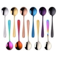 thumbnail image 1 of yuHome 304 Stainless Steel Flat Handle Round Spoon, Multipurpose Thickened Dinner Soup Spoon for Home Kitchen and Restaurant Use,Single Spoon, 1 of 7