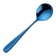 thumbnail image 1 of MTBLYS 304 Stainless Steel Flat Handle Round Spoon Thickened Dinner Spoon 1 Piece Multipurpose Serving Soup and Dining Use Home Kitchen Restaurant, 1 of 5