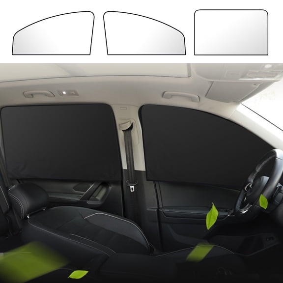 MTBLYS Car Sun Shade | Magnetic Lightproof Car Curtain | 10 Strong Magnets | Polyester | Side Window Sunshade | Driving Auxiliary Seat Back Row