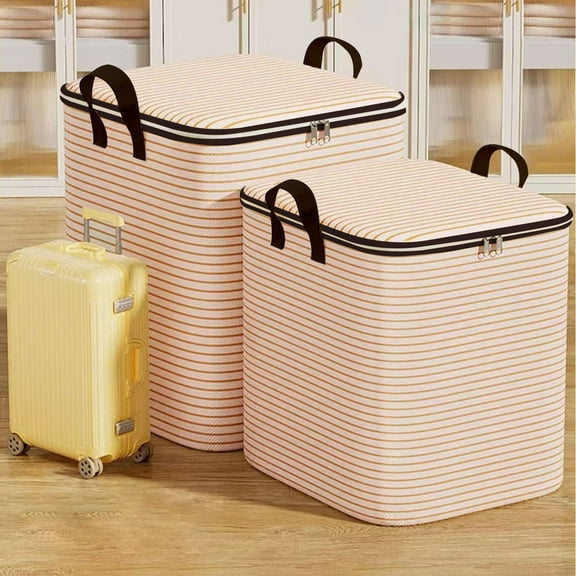 MTBLYS Clothes Storage Box Large Capacity Wardrobe Organizer Dust-Proof Storage Basket for Home Moving