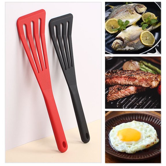MTBLYS Fish Spatula Slotted Turner for Nonstick Cookware Heat Resistant Handle Flexible Flipping Edge Dishwasher Safe 12.5 Inches Kitchen Utensil for Frying and Cooking