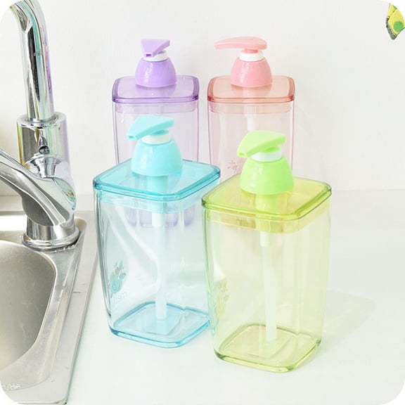 MTBLYS Foaming Dispenser Bottle Manual Press Foamer Portable Travel Bottle Plastic Squeeze Bottle for Facial Cleanser 2.9 X 1.7 X 6.3 Inches