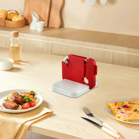 MTBLYS Green and Red Portable Household Plastic Sealing Machine with Adjustable Temperature for Kitchen Use, 15X18X15Cm, 1-Pack