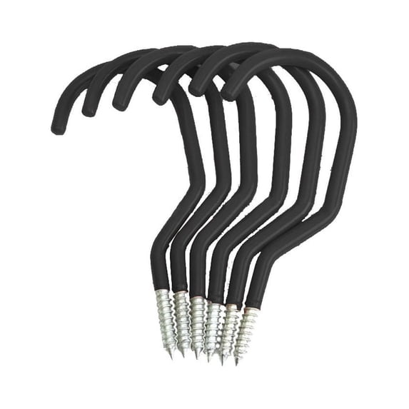 MTBLYS Heavy Duty Hook Racks Screw Hooks for Garage Walls and Ceilings 6-Pack Bike Storage Hooks Tool Organizer Home Workshop