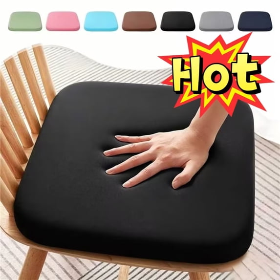 MTBLYS Memory Foam Seat Cushion 3.5Cm Thick Hollow Breathable Design 13.7X13.75 Inch Orthopedic Cushion for Office Chair Pain Relief Home Car Use