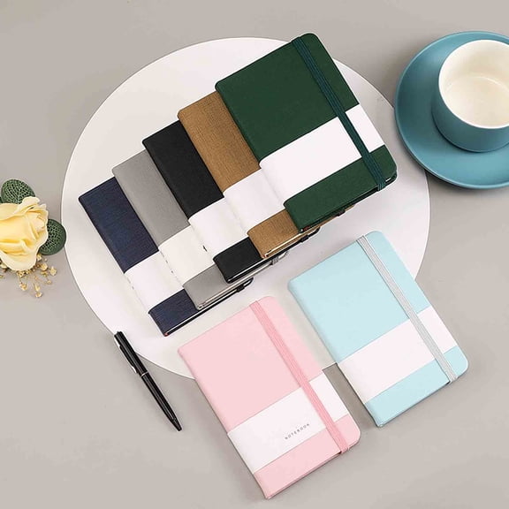 MTBLYS Notebook for Writing and Note Taking A6 Size 5.8 X 4.1 Inches Thick Paper No Bleed Hardcover with Elastic Closure Office Journal Planner