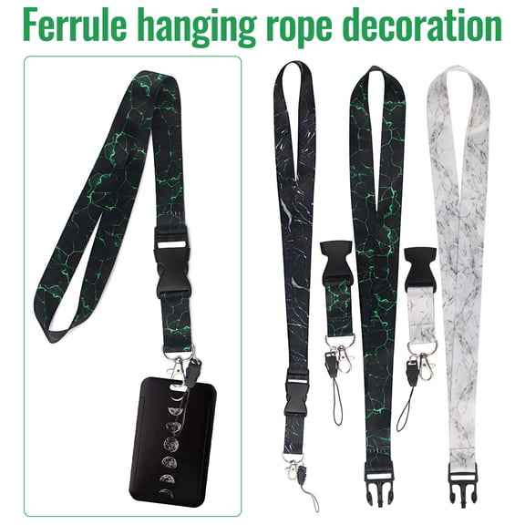 MTBLYS Patterned Mobile Phone Lanyard with Buckle Detachable Polyester Lanyard Camera Key Lanyard Work Id Card Holder Lanyard 1-Piece