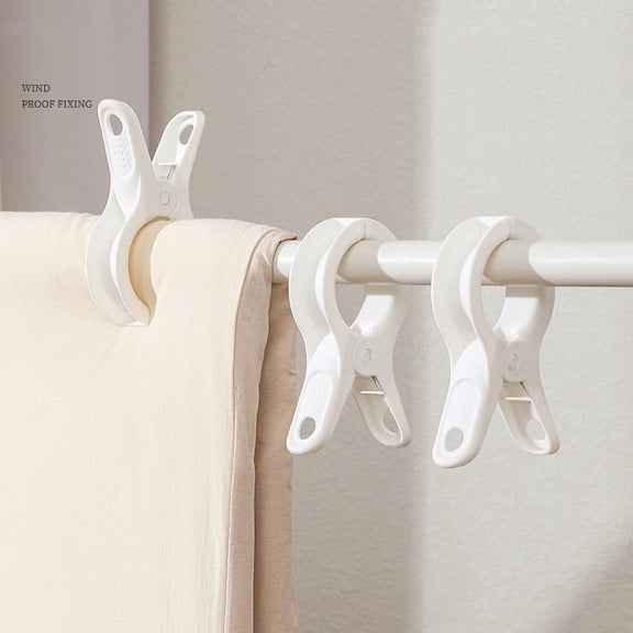 MTBLYS Plastic Clamp Hangers for Clothes Heavy Duty Blanket and Quilt Hangers Space-Saving Closet Organizer 1-Pack 10.5 Inches