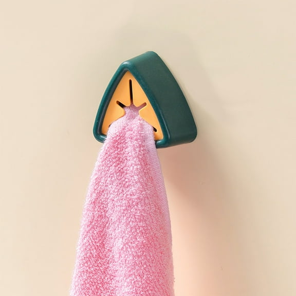 MTBLYS No Punching Kitchen Towel and Cloth Stopper Storage Rack Hook Clip, Dishwashing Sponge Holder, Wall Mount Organizer for Kitchen Sink, 5X5X2.2Cm, 1-Pack