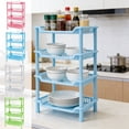 thumbnail image 1 of MTBLYS Spice Rack,4 Tier Bathroom Shelf,Small Shelf for Kitchen Counter,Non-Slip Countertop Storage Shelves with Drainage Holes,Bath Toy Storage,Tool-Free Assembly ,18X10X5.5 Inch, 1 of 6