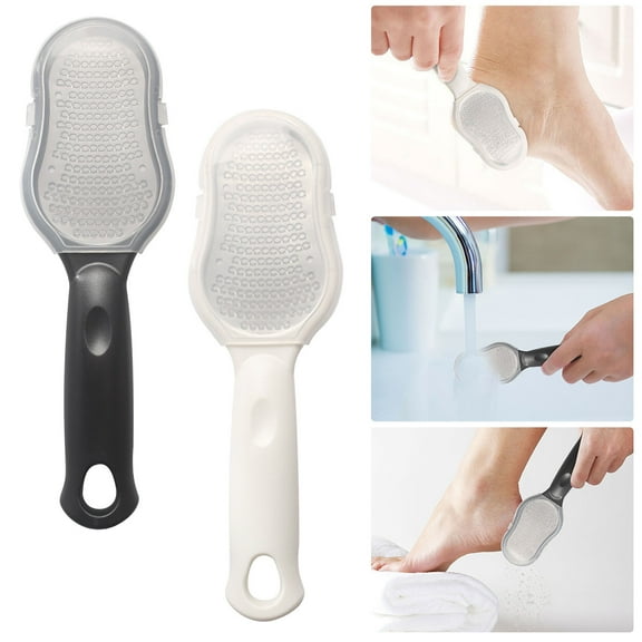 MTBLYS Stainless Steel Foot File for Dead Skin Removal Callus Scraper for Hard Skin Grinding Pedicure Foot Rasp with Soft Grip Handle Foot Brush for Trimming Wrinkle Removal 1 Pack
