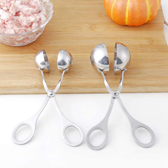 MTBLYS Stainless Steel Meatball Maker for Shrimp Rice Molds Kitchen Meatball Jigs Tool 1 Count Easy To Use Handle Perfectly Shaped Meatballs