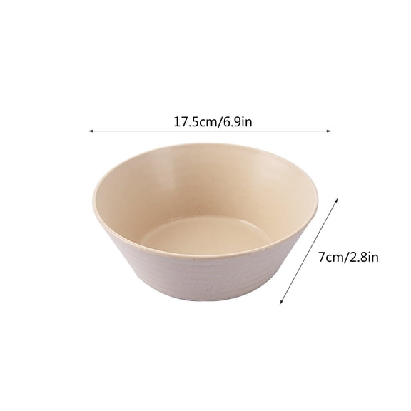 MTBLYS Wheat Straw Bowl 7 Inch Large Bowl Ramen Bowl Salad Bowl | Natural Fiber Lightweight Unbreakable | Dishwasher Microwave Safe | Household Tableware Multipurpose Serving Bowl