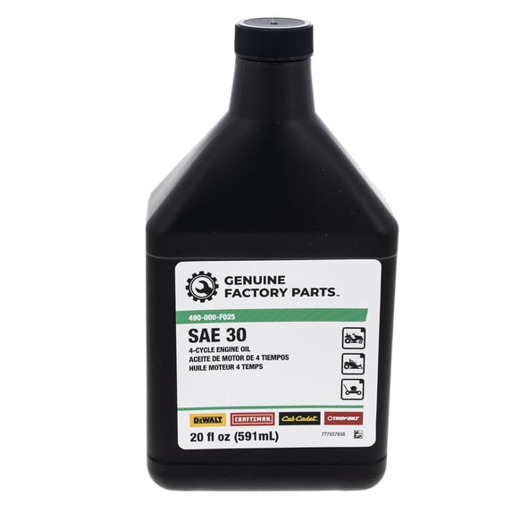 MTD 490-000-F025 SAE 30 4-Cycle Oil 20oz Murray Troy-Bilt Trail Push Precision