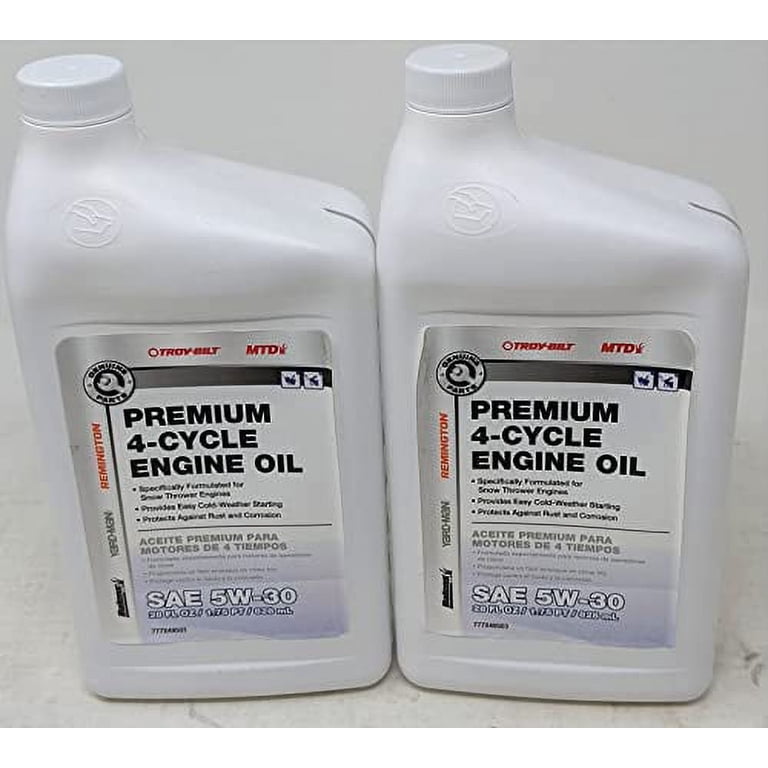 MTD 490-000-M057 (Pack of 2) Premium 5W-30 Snowthrower Engine Oil