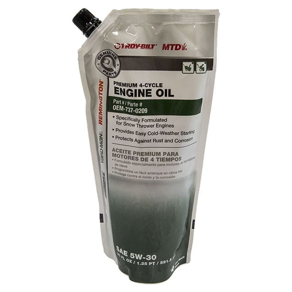 MTD 737-0209 Oil 5W-30 Bottle 2 Troy-Bilt 521 2100 - Walmart.com