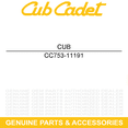 thumbnail image 1 of MTD 753-11191 Cylinder Gasket for Craftsman Troy-Bilt TB51BP BP510, 1 of 4