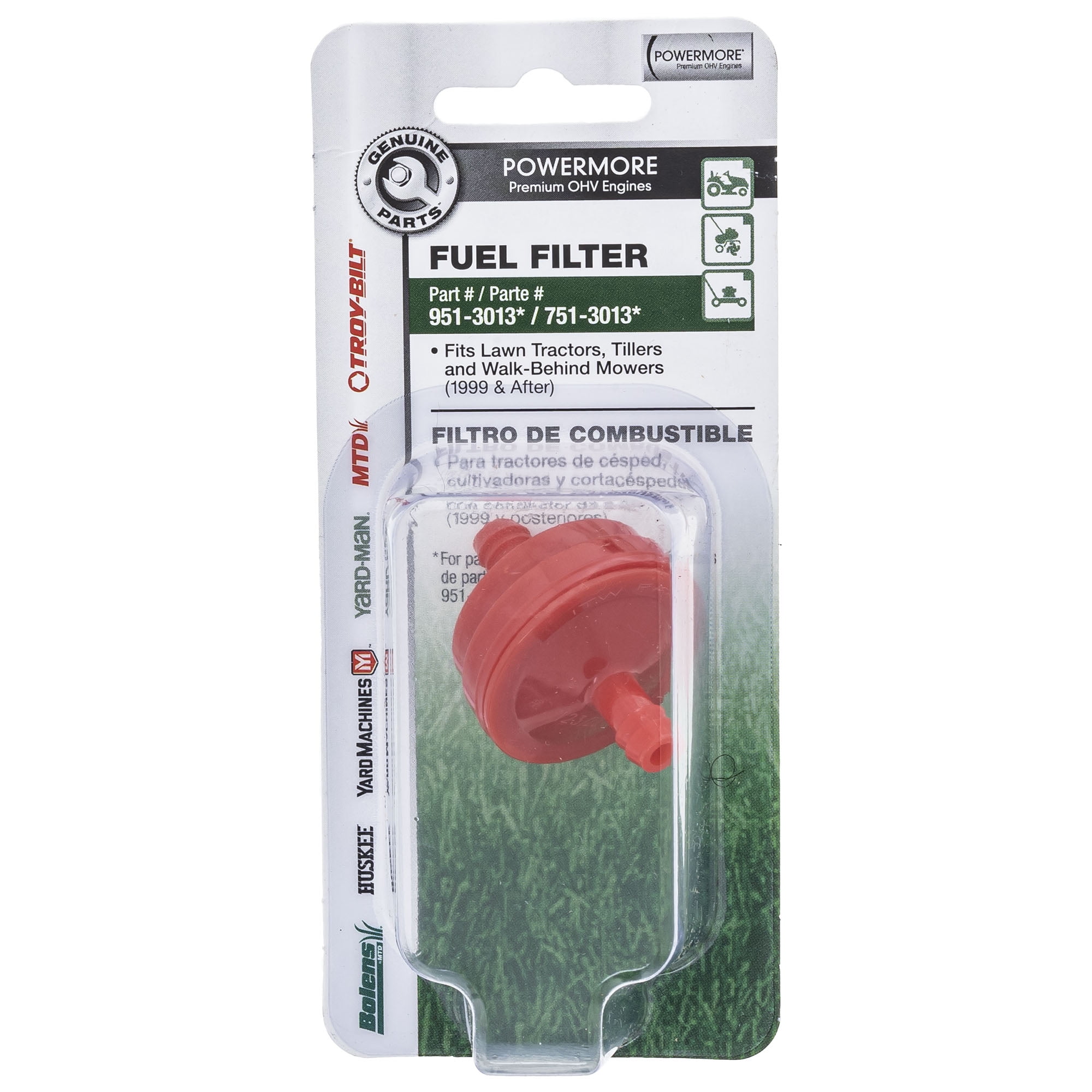 MTD 951 3013 Fuel Filter Troy Bilt Mustang Pony ES Horse Bronco 1000 450 50 340 Walmart