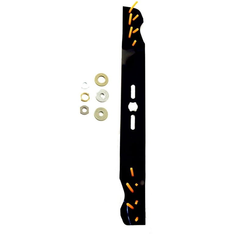 Dethatching blade outlet
