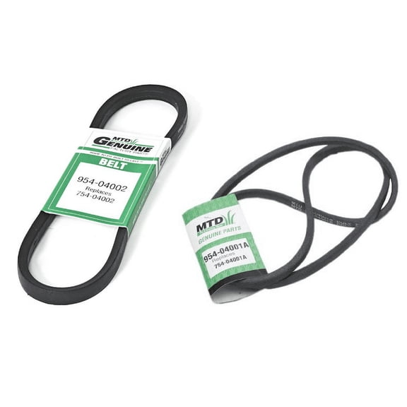 MTD Primary & Secondary Drive Belt Set 954-04001A + 954-04002