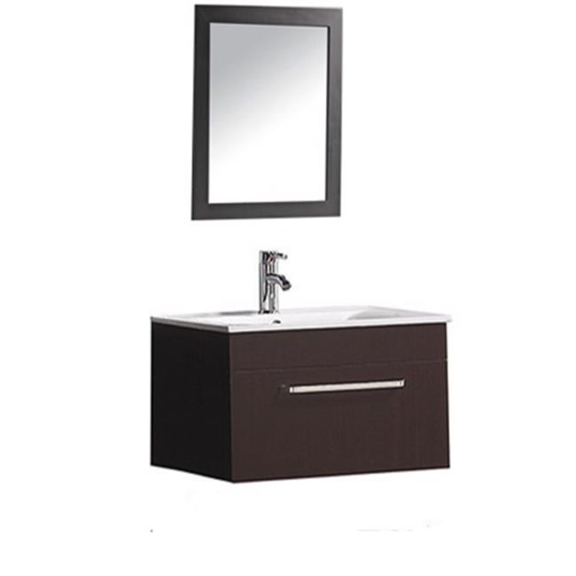 MTD Vanities MTD6003E Nepal 24 in. Single Sink Wall Mounted Bathroom Vanity Set, Espresso