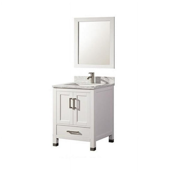 MTDVanities MTD-6224W Ricca 24 in. Single Sink Bathroom Vanity Set, White