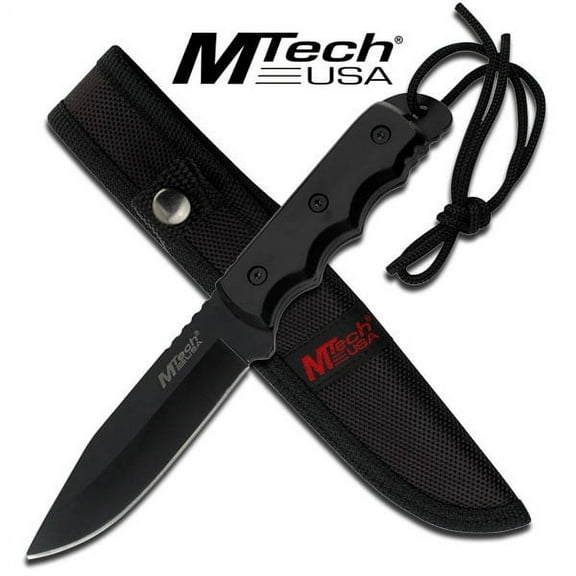 MTECH USA Fixed Stainless Steel Grooved Knife
