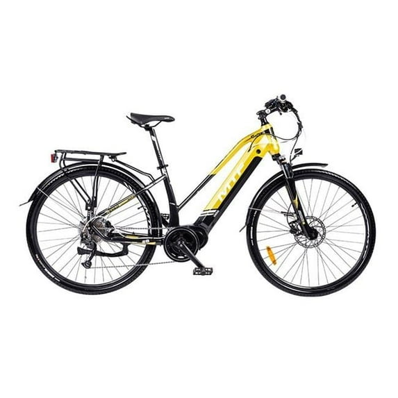MTF Road 6.3 W 19 frame 19 in. Women Trekking Road Mountain E-Bike, Yellow & Black