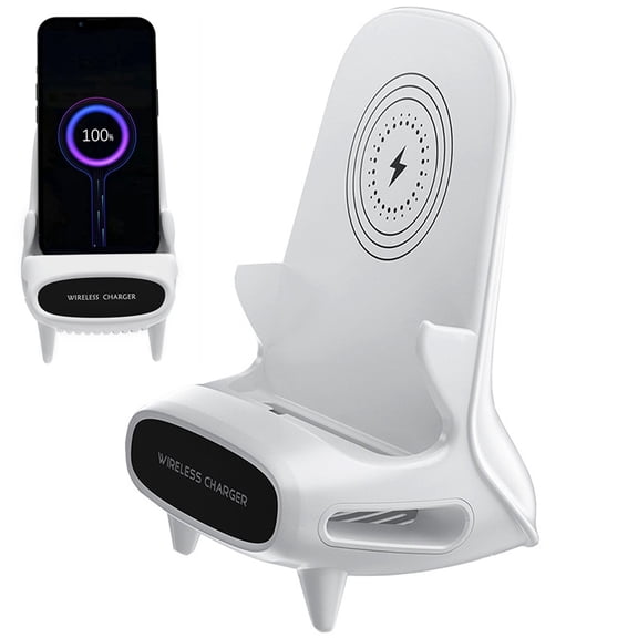 MTFun 15W Wireless Charger Stand Fast Wireless Phone Charger Non-slip Wireless Charger Pad Portable Wireless Charging Station for All Wireless Charging Enabled Devices