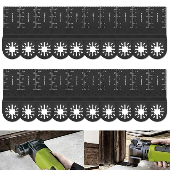 MTFun 20X Oscillating Multi Tool Saw Blades Set HCS Saw Blades For Dewalt Makita Fein.