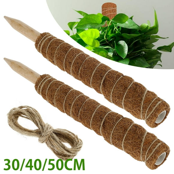 MTFun 2Pcs Plant Support Totem Pole, Coir Moss Totem Pole Plant Support Stakes, For Climbing Plants Monstera Plant, Creepers, Ivy And Cucumbers