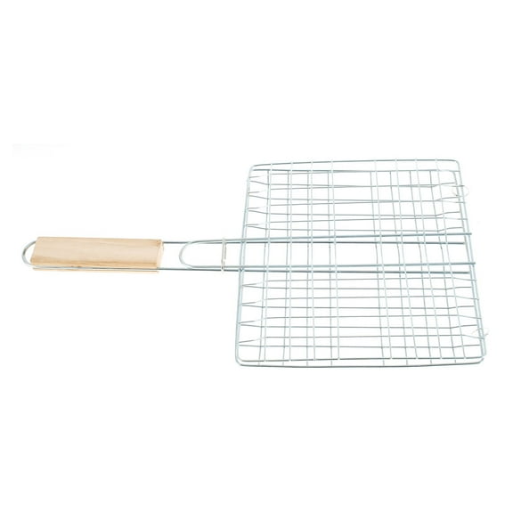 MTFun Barbecue Grilling Basket Grill BBQ Net Steak Meat Fish Shrimp Vegetable Holder Tool