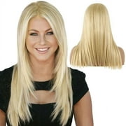 MTFun Blonde Wigs for Women,Blonde Short Straight Hair Wig,Soft Hair Replacement, Short Women Girls with Bangs and Hairnet