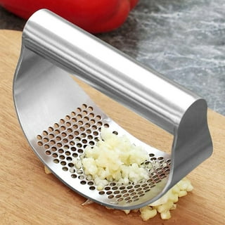 New Garlic Crusher Manual Ring Press Ginger Squeezer Pounder Stainless  Steel, Ergonomic Handle, Easy To Clean, Home/kitchen - Peeling Garlic -  AliExpress
