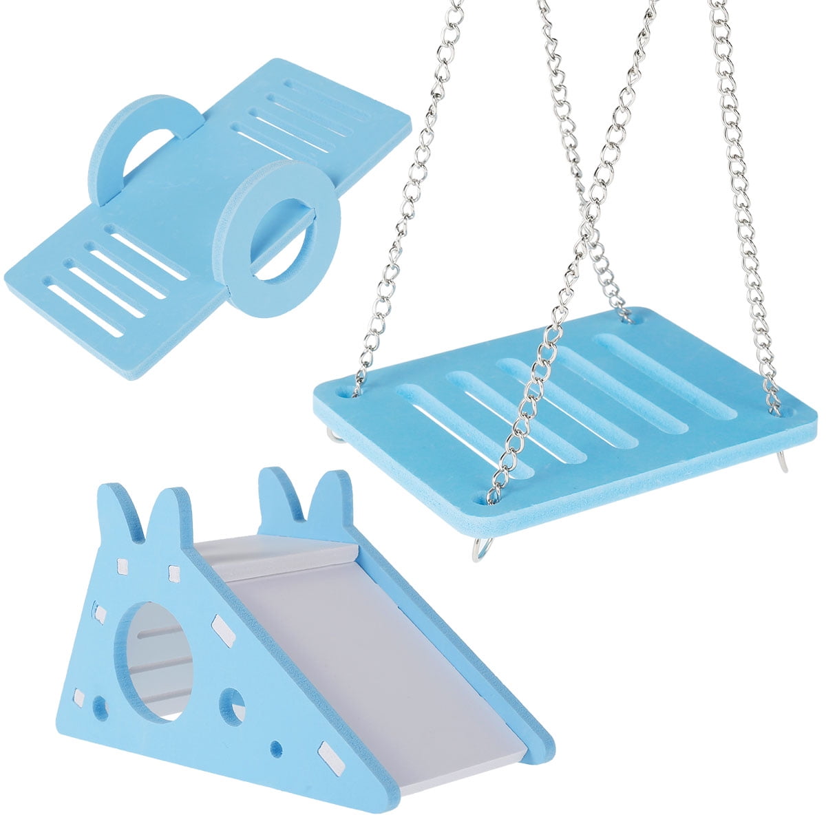 MTFun Hamster Play Toy , 3Pcs Eco-Board Non-Burr Hamster Toys Kit ...