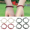 thumbnail image 1 of MTFun Magnetic Couples Bracelet Adjustable Attracting Matching Couples Bracelet Handmade Rope Couples Bracelets Chain Love Jewelry Valentines Day Gift for Couple Boyfriend Girlfriend Lover, 1 of 8