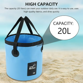 Collapsible Bucket with Handle Foldable Beach Toys Container, 5L /10L  Folding , Small Plastic Buckets for Cleaning, Gardening, Backpacking,  Camping, Outdoor Survival 