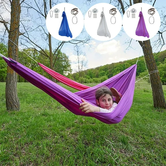 MTFun Therapy Swing Nylon Skin-Friendly Hanging Sensory Swing with High Bearing Capacity Adjustable Children Elastic Hammock for Kids Adult Children Outdoor Indoor