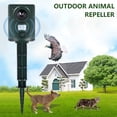 thumbnail image 1 of MTFun Waterproof Solar Ultrasonic Outdoor Animal Pest Repellent Outdoor Dog Cat Bird Animal & Pest Control with Powerful LED Strobe Lights, Motion-Activated, 1 of 9