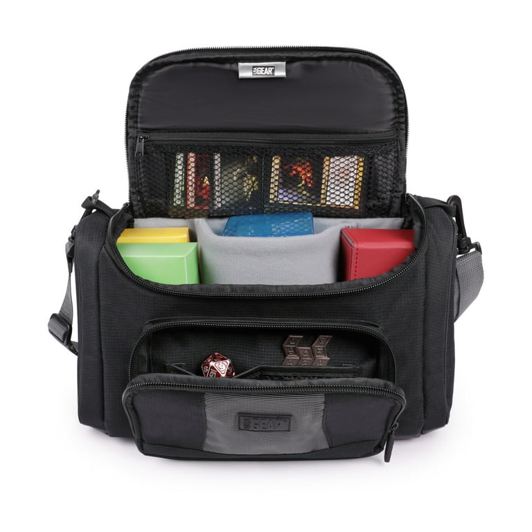 USA GEAR Magic the Gathering Deck Carrying Bag, Padded Customizable  Interior, Shoulder Strap - Black 
