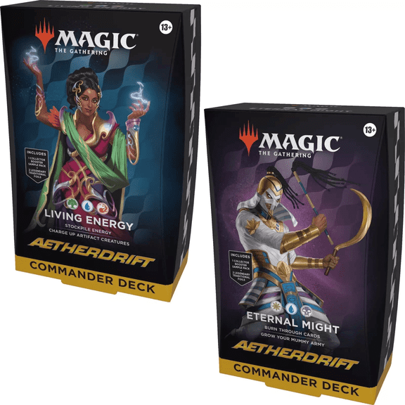 MTG Magic the Gathering Aetherdrift Commander Deck Living Energy and Eternal Might Set of 2 Decks