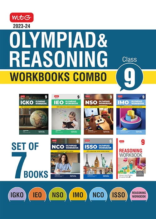 MTG Olympiad Workbook and Reasoning Book Class 9 Combo for NSOIMOIEO