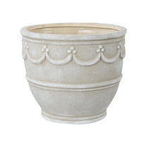 My Texas House 12" Retro Planter, Cream