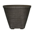 thumbnail image 1 of My Texas House Ainsley 16in Dark Brown 100% Recycled Resin Planter, 1 of 10