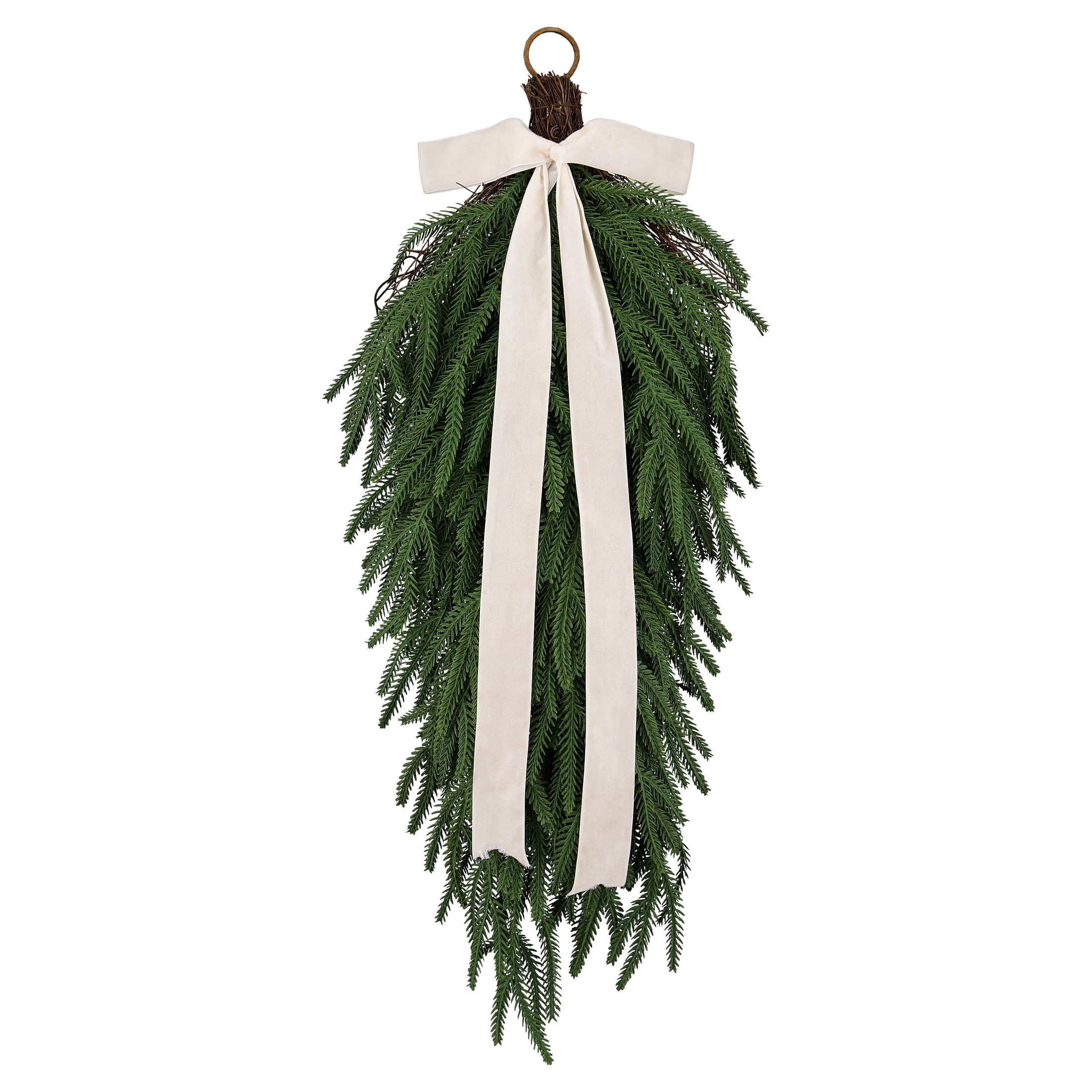 My Texas House Natural Feel Norfolk Artificial Christmas Swag, Green, 28"