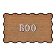 thumbnail image 1 of My Texas House Halloween Natural/Multicolor Scallop Boo Outdoor Coir Doormat, 30" x 48", 1 of 5