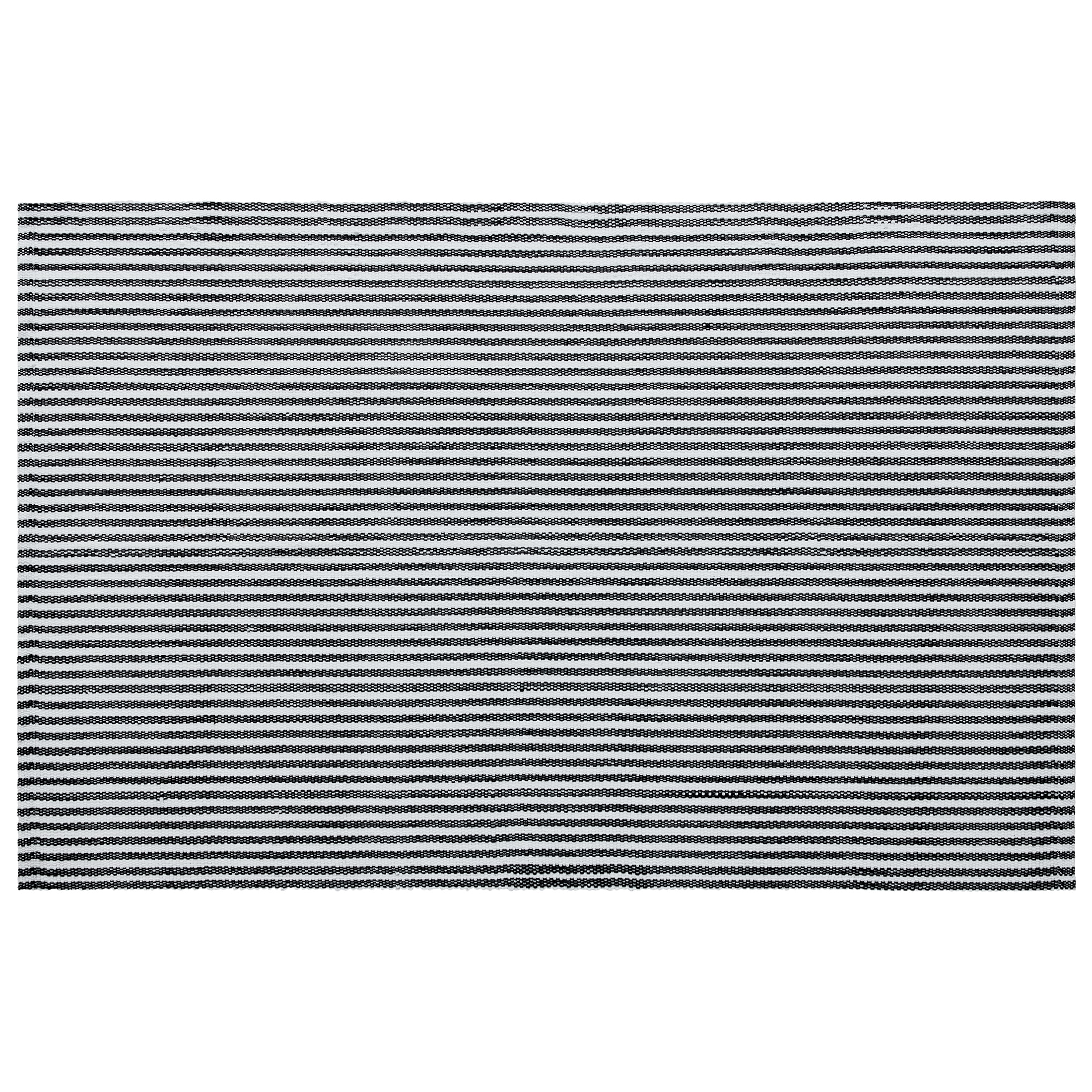 My Texas House Halloween Black Striped Indoor/Outdoor Layering Rug, 38" x 58"