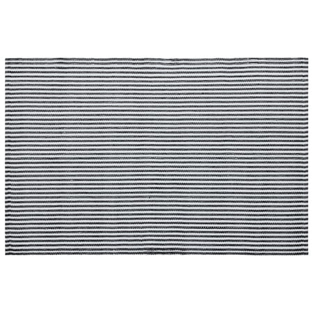 My Texas House Halloween Black Striped Indoor/Outdoor Layering Rug, 38" x 58"