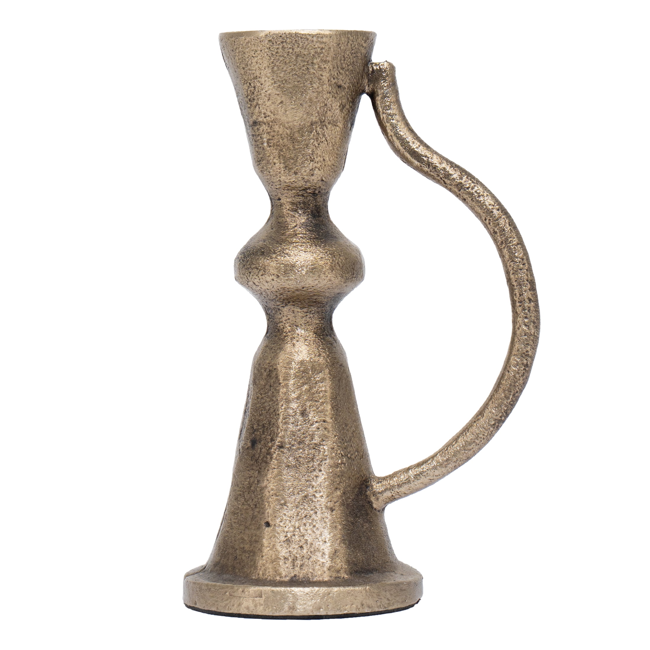 My Texas House Gold Metal Christmas Taper Candle Holder, 4.5"