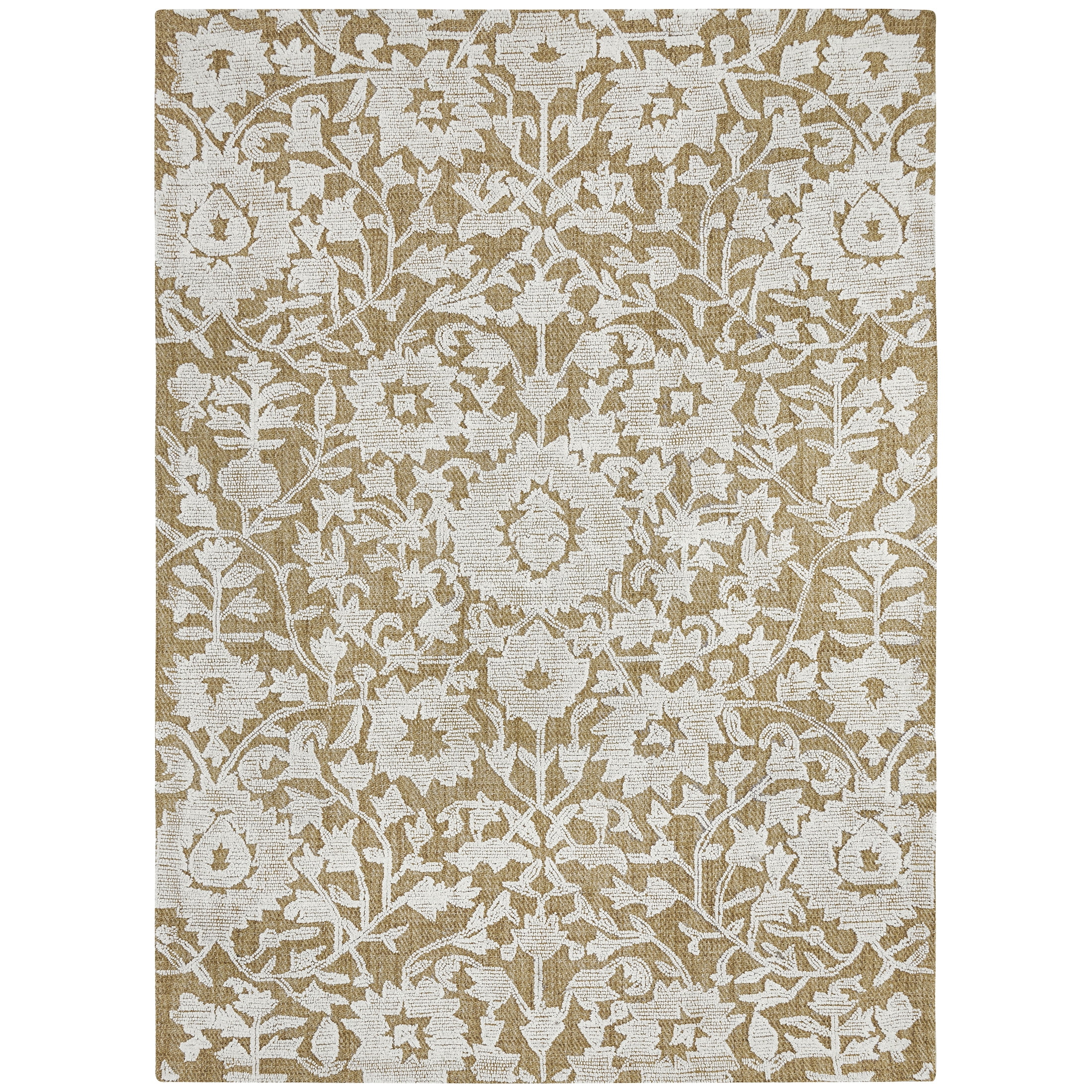 My Texas House Flora Wool Floral Indoor Area Rug, 5 ft x 7 ft